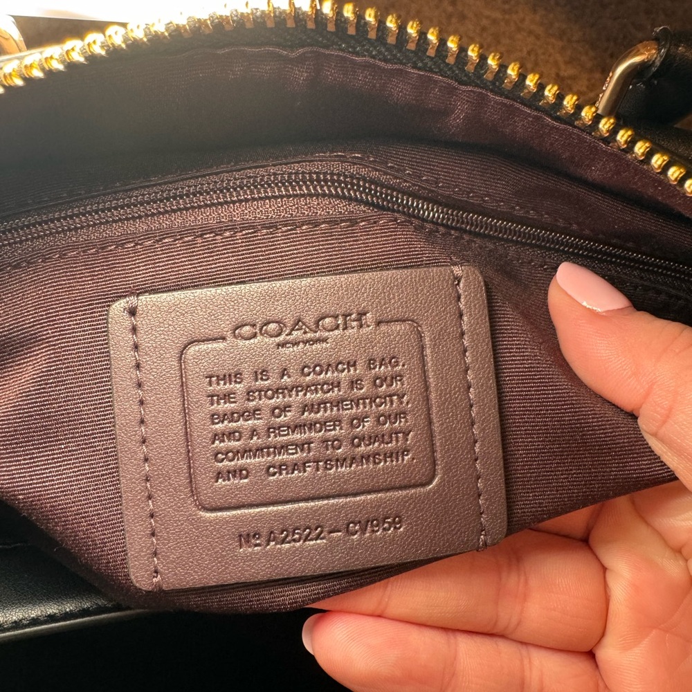 Coach Brown and Black Signature Dome Satchel - Picture 4 of 11